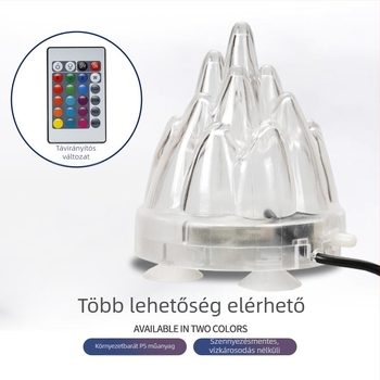 Akvaris buboréklámpa vulkáni tájjal, oxigénpumpa, pagoda lámpa, vízálló