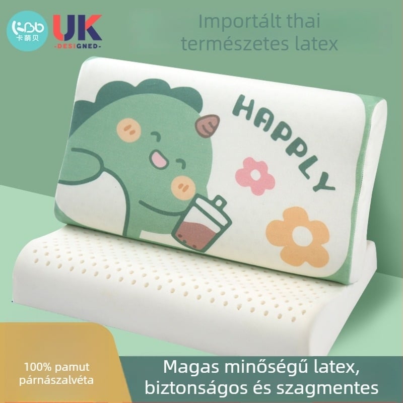 Kadoubei Gyerek latex párna — természetes latex, latex-tartalom több mint 90%, mag anyaga: 100% pamut, forma: téglalap