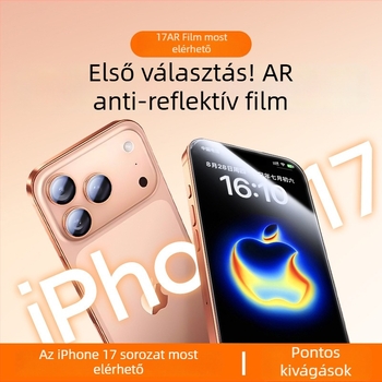 iPhone 17 Pro Max anti-reflektív puha képernyővédő fólia, csökkenti a fényvisszaverődést