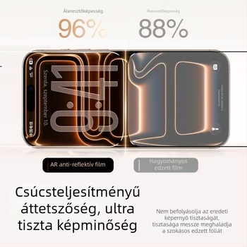 iPhone 17 Pro Max anti-reflektív puha képernyővédő fólia, csökkenti a fényvisszaverődést