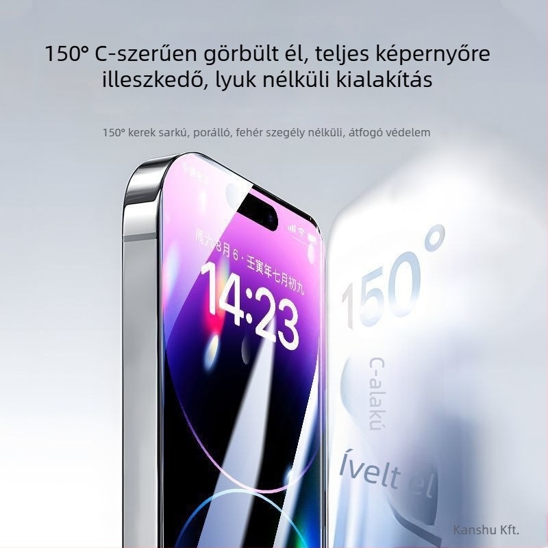 Edzett üveg telefonra – teljes képernyős magánéletvédő fólia, HD, anti-kékfény