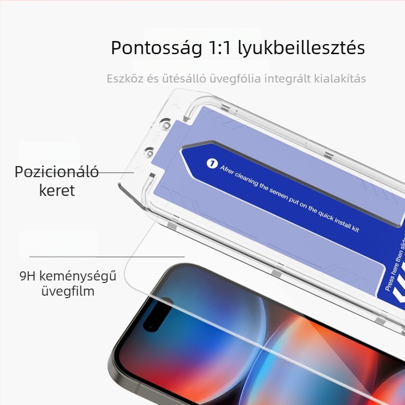 Apple iPhone 17 sorozat elülső edzett üveg kijelzővédő — HD tisztaság, bevonat