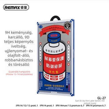Remax Sanyi HD edzett üveg előlapi képernyővédő GL-27 az iPhone 14 Pro Max számára