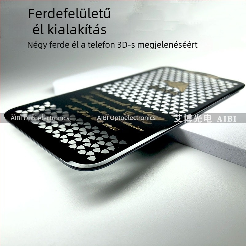 Tempered üveg képernyővédő iPhone 17 Pro Max-hoz, teljes lefedettség, ívelt élek, gyémántvágású faszet dizájn