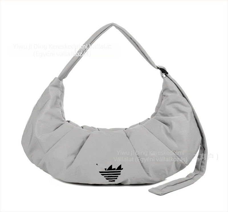 Crossbody táska dumpling alakú, cipzáras zárás, belső telefonzseb, Oxford anyag, poliészter bélés.