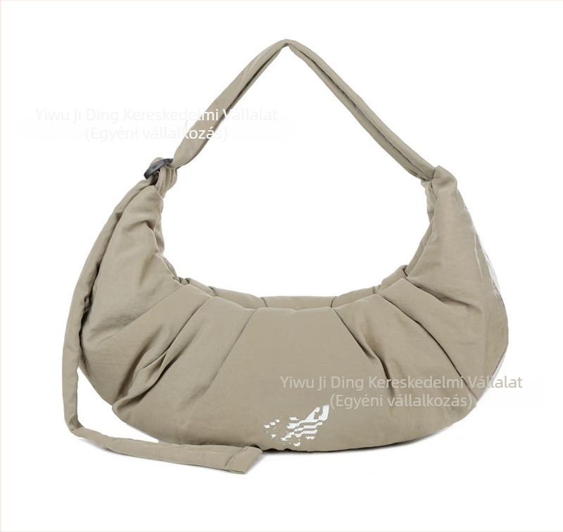 Crossbody táska dumpling alakú, cipzáras zárás, belső telefonzseb, Oxford anyag, poliészter bélés.