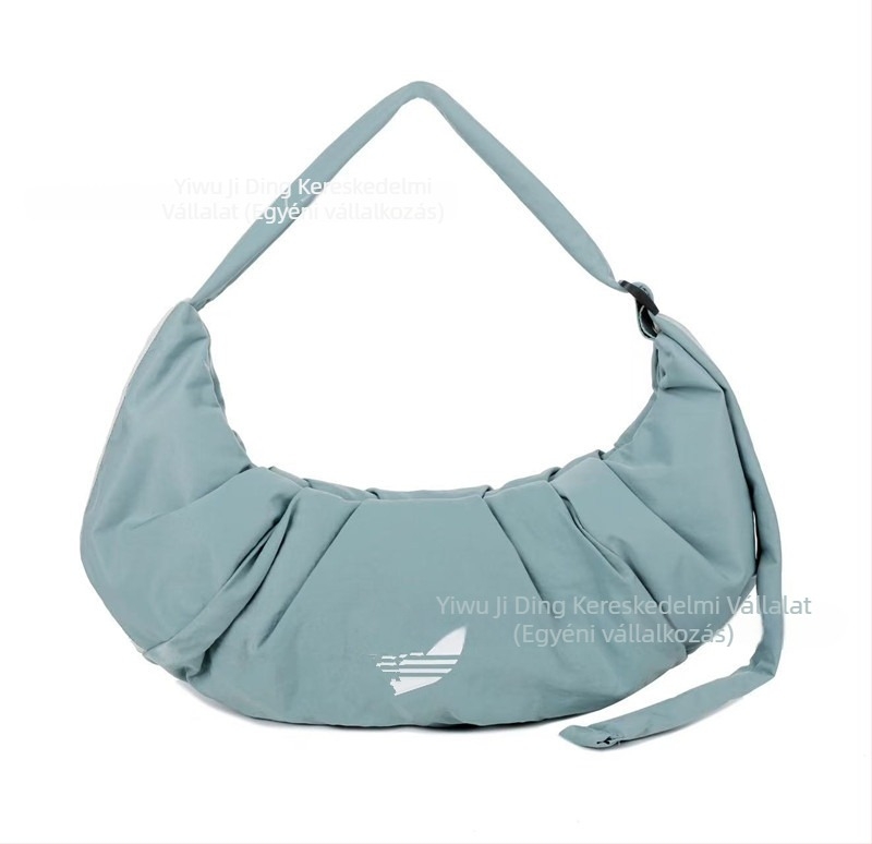 Crossbody táska dumpling alakú, cipzáras zárás, belső telefonzseb, Oxford anyag, poliészter bélés.
