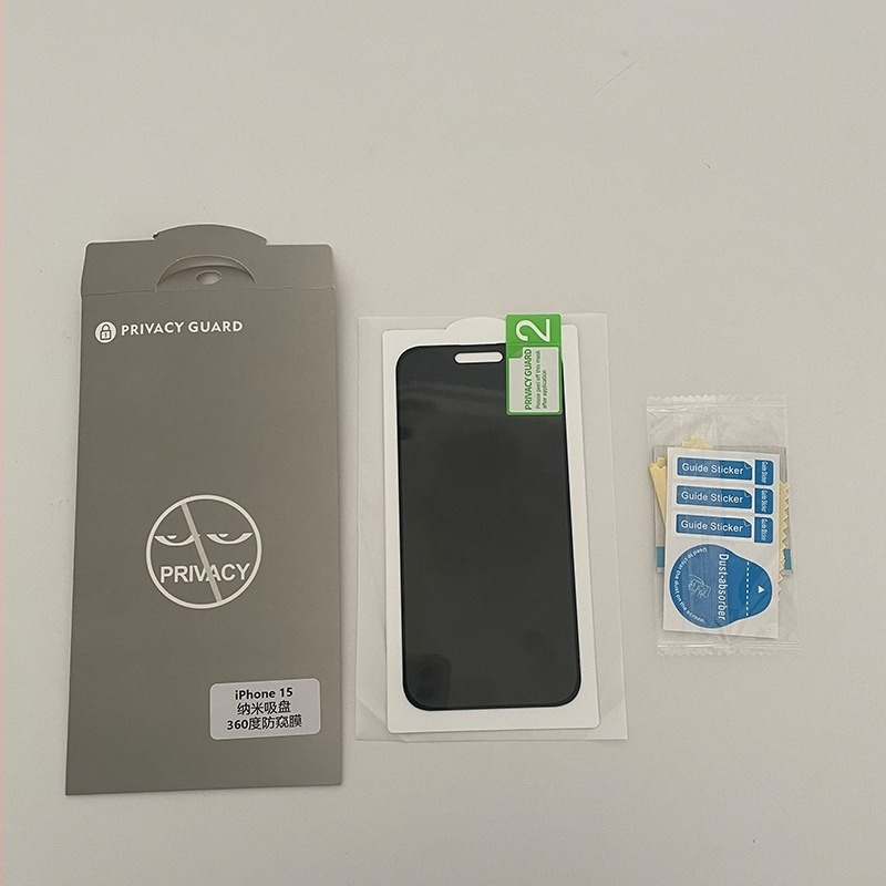 iPhone 17 sorozat előlapos magánéletvédő fólia nano-adhézióval — anti-figyelés, anti-ujjlenyomat, matt felület, kékfény védelem