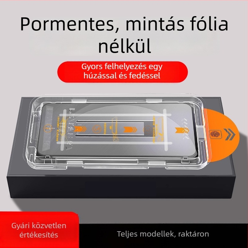 Honor Win telefonhoz edzett üveg kijelzővédő – teljes lefedettség, fekete él, HD élesség, pormentesítő funkció és gyors felhelyezés