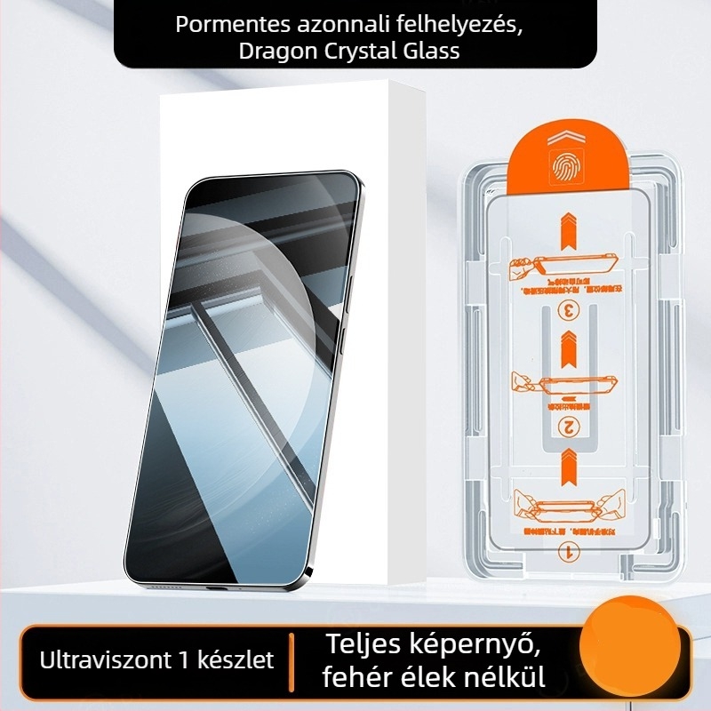 Honor Win telefonhoz edzett üveg kijelzővédő – teljes lefedettség, fekete él, HD élesség, pormentesítő funkció és gyors felhelyezés