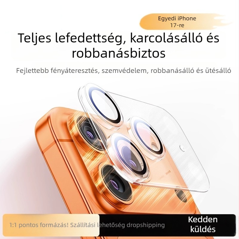 Kameralencse-edzett üvegből készült fólia iPhone 13/14 sorozathoz — 3D teljes lefedettség, HD tisztaság, porálló, ujjlenyomat-mentes