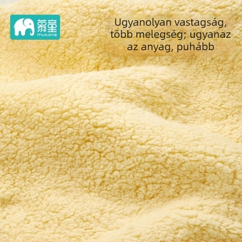 Újszülött takaró lambswool anyagból, téli használatra, 100% poliészter töltet, cartoon mintázat, 0–1 éveseknek