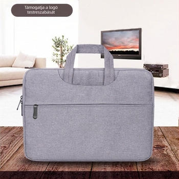 Üzleti laptop táska Oxford anyagból, cipzáras zárás, belső cipzáros zseb, vízálló és kopásálló, lélegző, uniszex