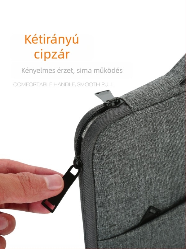 Nagy kapacitású laptoptáska, vízálló, ütésálló, vastag velúr belsővel, poliészter