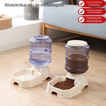 Műanyag macska etetőtál, négyszögletes