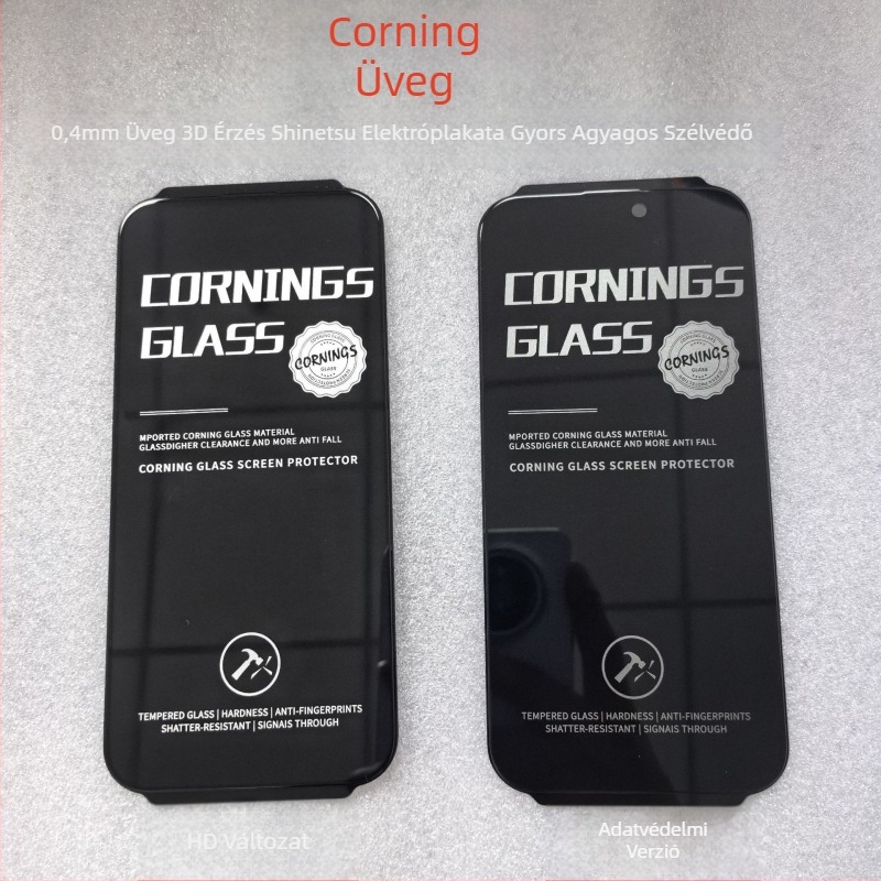 Üveg kijelzővédő iPhone 16 Pro Maxhoz – elülső fólia, HD, teljes képernyő, adatvédelmi