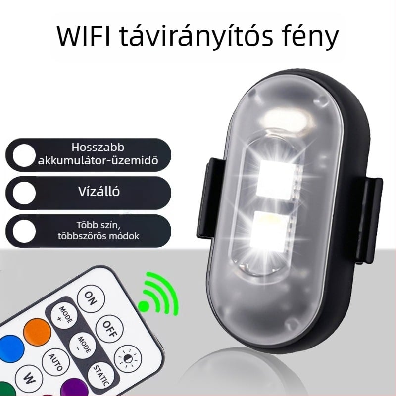 Vezeték nélküli LED fény drónokhoz és járművekhez — univerzálisan kompatibil, 12V, 5W, LED 5050, 6500K