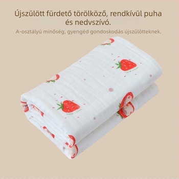 Xipin géz babafürdető törölköző, 100% pamut, állat- és karikatúra mintázat