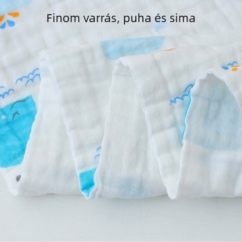 Xipin géz babafürdető törölköző, 100% pamut, állat- és karikatúra mintázat