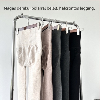 Fleece-béléssel bélelt téli harisnya, vastag, magas derekú karcsúsító fazon, lábon végző