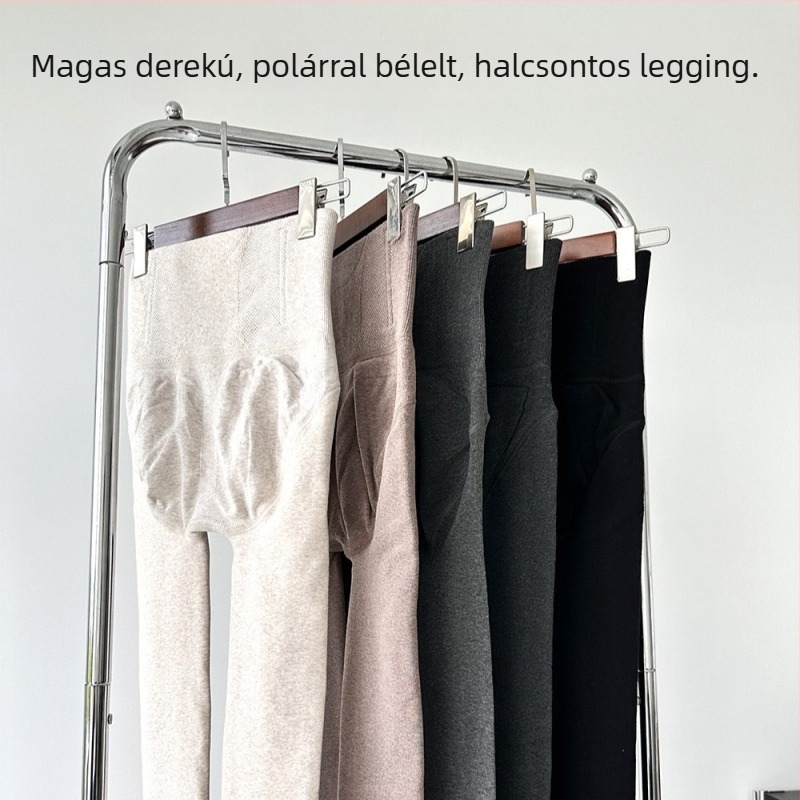 Fleece-béléssel bélelt téli harisnya, vastag, magas derekú karcsúsító fazon, lábon végző