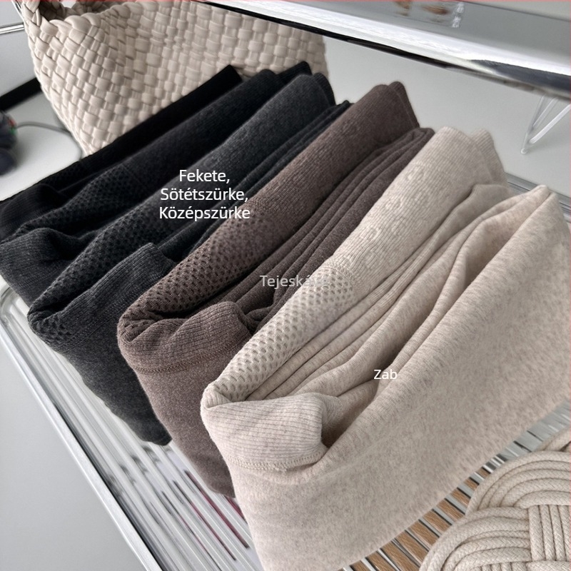 Fleece-béléssel bélelt téli harisnya, vastag, magas derekú karcsúsító fazon, lábon végző