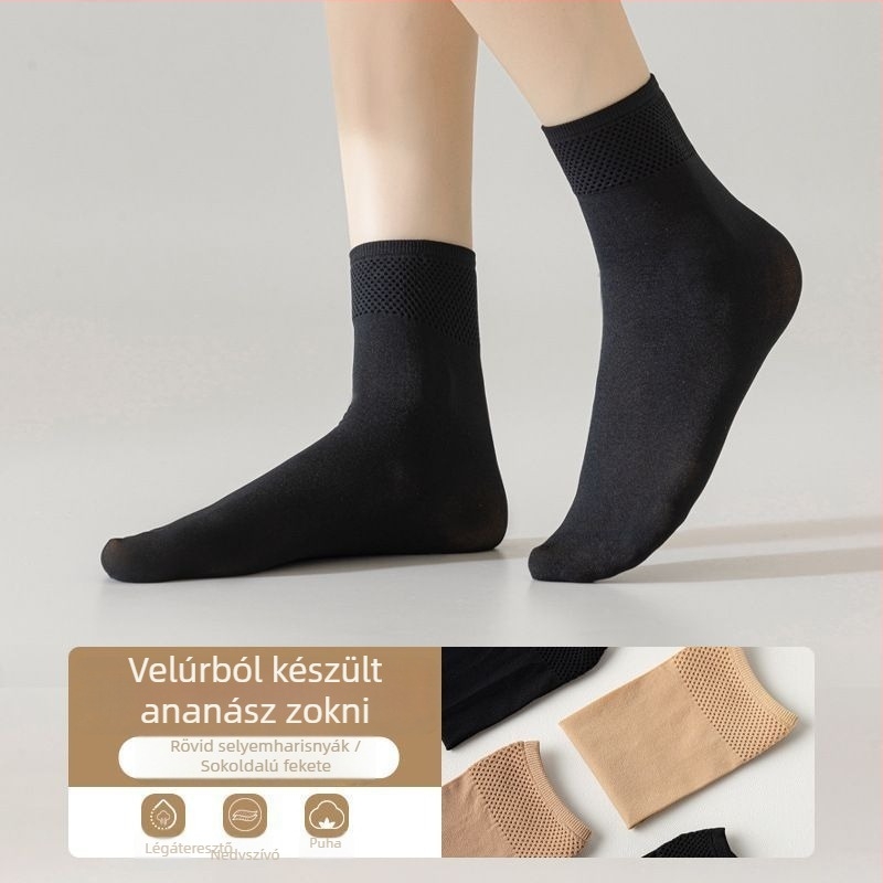Velúr rövid harisnyanadrág nőknek, anti-snagging funkció, kopásálló, 50D, középmagas hossz