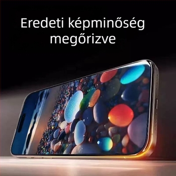 Edzett üveg kijelzővédő iPhone-hoz – HD tisztaság, teljes fedettség, tükrös felület, ujjlenyomat-mentes, esésálló