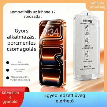 Xishang edzett üveg képernyővédő az iPhone 17 sorozathoz, anti-reflektív, anti-ujjlenyomat