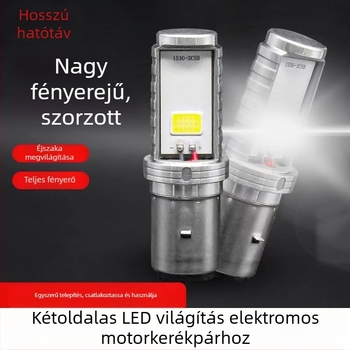 Motorkerékpár LED fényszóró, kétfényű, 12V, 10W, IP68, élettartam 30 000 óra