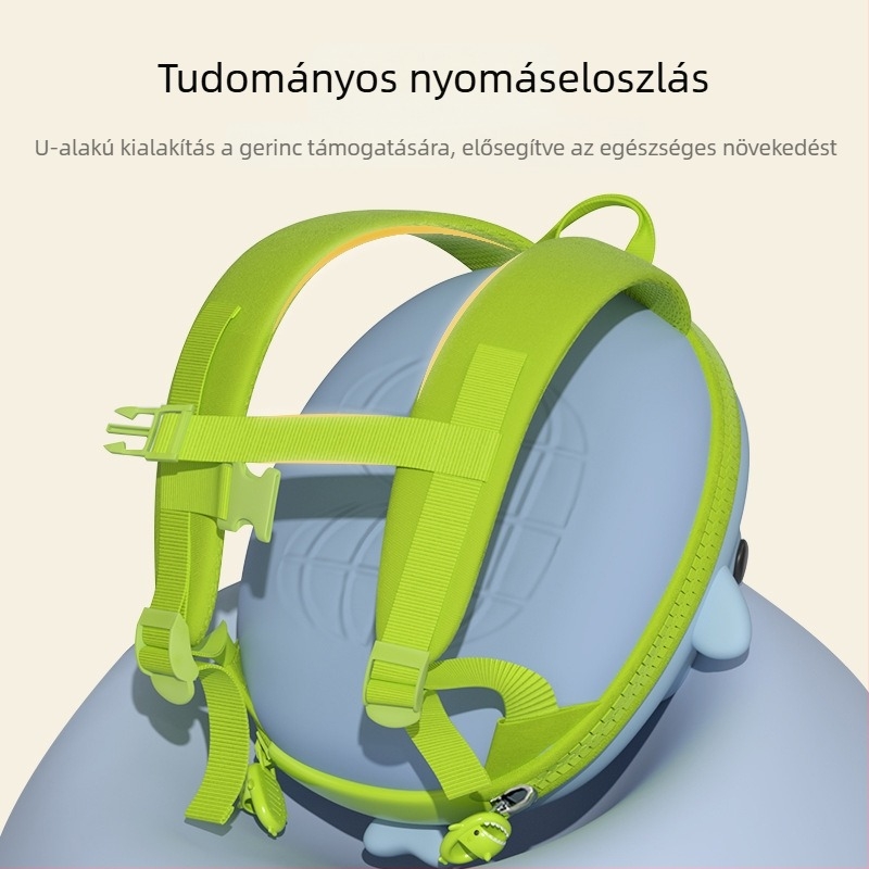 Cápa mintájú gyerek hátizsák EVA anyagból, vízálló, aranyos rajzfilm dizájn, CHEDOIR, iskolai használatra