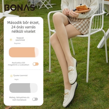 Baonasi 80D tavasz-ősz harisnyák Velúr felülettel, áttetsző nude árnyalat, fekete, formázó és lift hatás