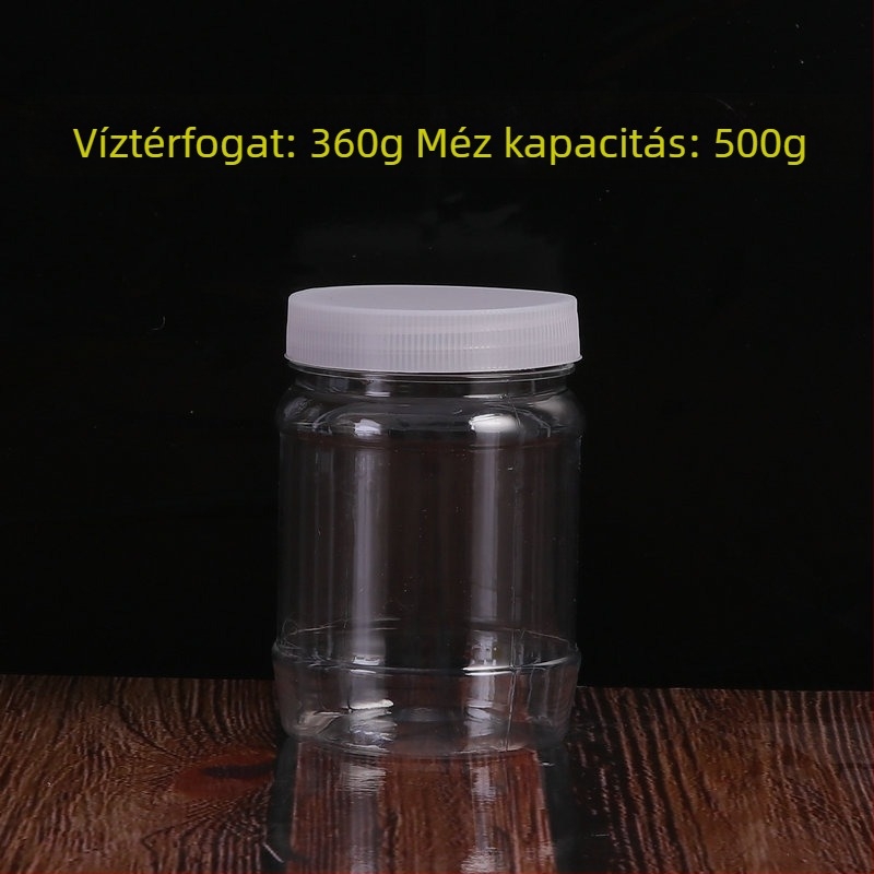 Átlátszó PET tárolóedény széles szájú élelmiszer-csomagoláshoz, offset nyomtatás