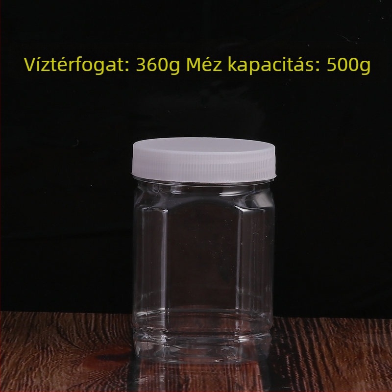 Átlátszó PET tárolóedény széles szájú élelmiszer-csomagoláshoz, offset nyomtatás