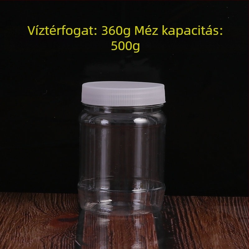 Átlátszó PET tárolóedény széles szájú élelmiszer-csomagoláshoz, offset nyomtatás