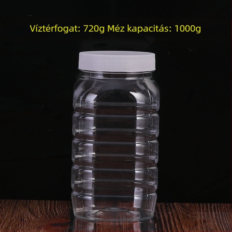 Átlátszó PET tárolóedény széles szájú élelmiszer-csomagoláshoz, offset nyomtatás