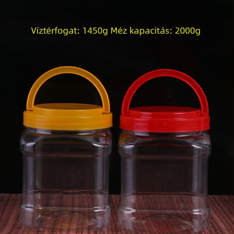 Átlátszó PET tárolóedény széles szájú élelmiszer-csomagoláshoz, offset nyomtatás