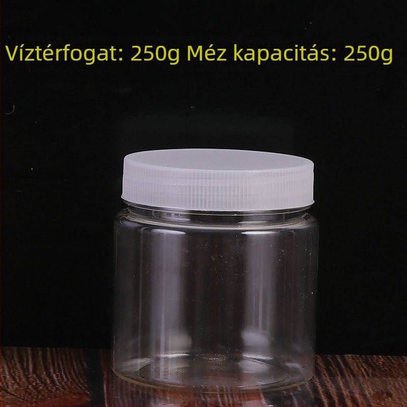 Átlátszó PET tárolóedény széles szájú élelmiszer-csomagoláshoz, offset nyomtatás