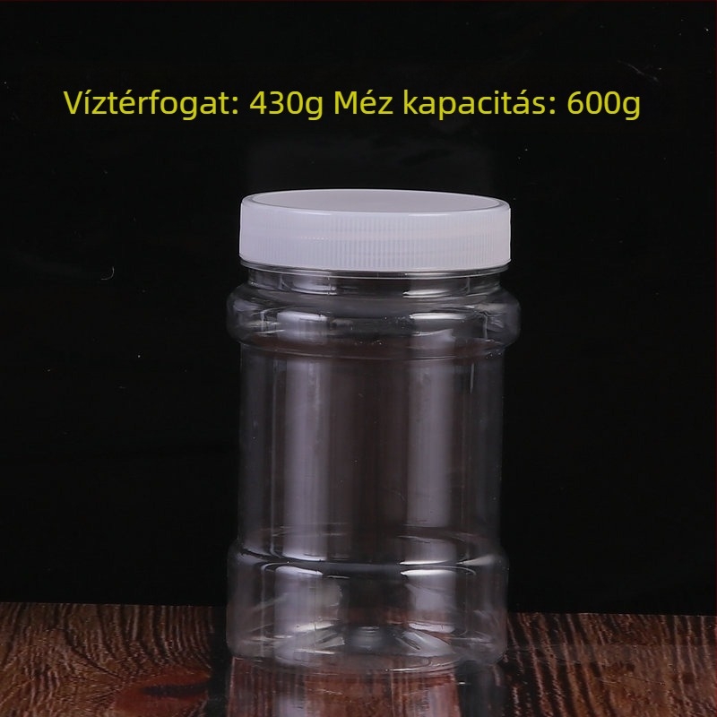 Átlátszó PET tárolóedény széles szájú élelmiszer-csomagoláshoz, offset nyomtatás