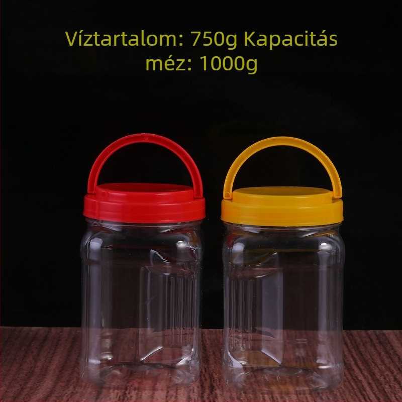 Átlátszó PET tárolóedény széles szájú élelmiszer-csomagoláshoz, offset nyomtatás