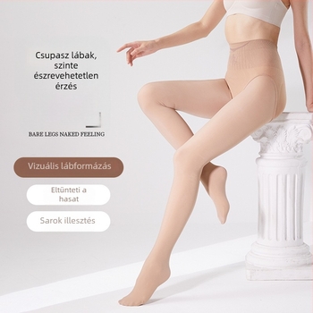 Nylon harisnya csípőemeléssel és testformázással, anti-snag, tartós, egyszínű, közepes vastagság