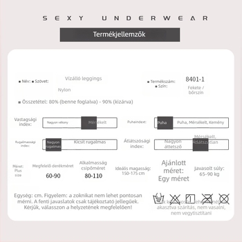 Nylon harisnya csípőemeléssel és testformázással, anti-snag, tartós, egyszínű, közepes vastagság