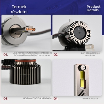 LED autófényszórók H4/H7/H11, 130W, 12V, 5430LM, IP68, 30000h