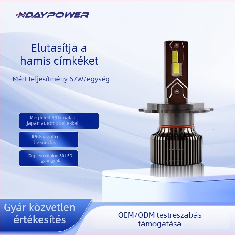 LED autófényszórók H4/H7/H11, 130W, 12V, 5430LM, IP68, 30000h