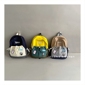 Gyerekeknek való vászon hátizsák – Nagy kapacitás, Uniszex, Légpárnás vállpántok, Betűmintázat