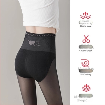 Nylon harisnya popóemelés és alakítás funkcióval, vastag, egyszínű mintázat, szexi stílus