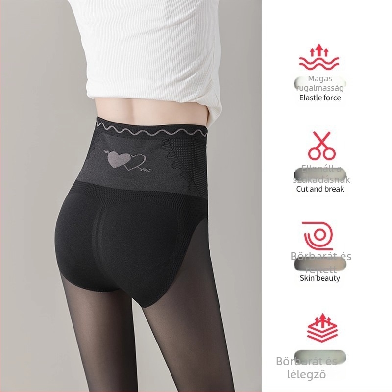 Nylon harisnya popóemelés és alakítás funkcióval, vastag, egyszínű mintázat, szexi stílus