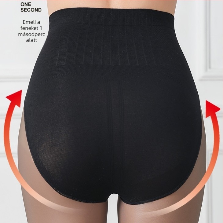 Nylon formázó harisnya fenékemeléssel, vastagított, egyszínű