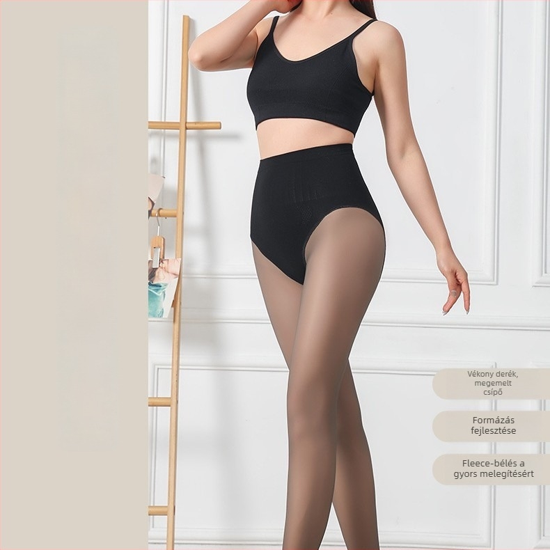 Nylon formázó harisnya fenékemeléssel, vastagított, egyszínű