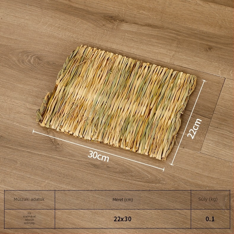 Háziállatok számára készült fészek — kézzel készült szalmafészek kendervonallal (Anyag: szalma + kendervonal; Márka: Kuntai Pet Products; Kategória: Fészek háziállatoknak)